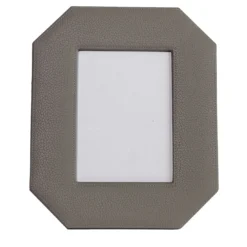 Cornice Ottagonale Del Monte 23 in pelle grigio luna