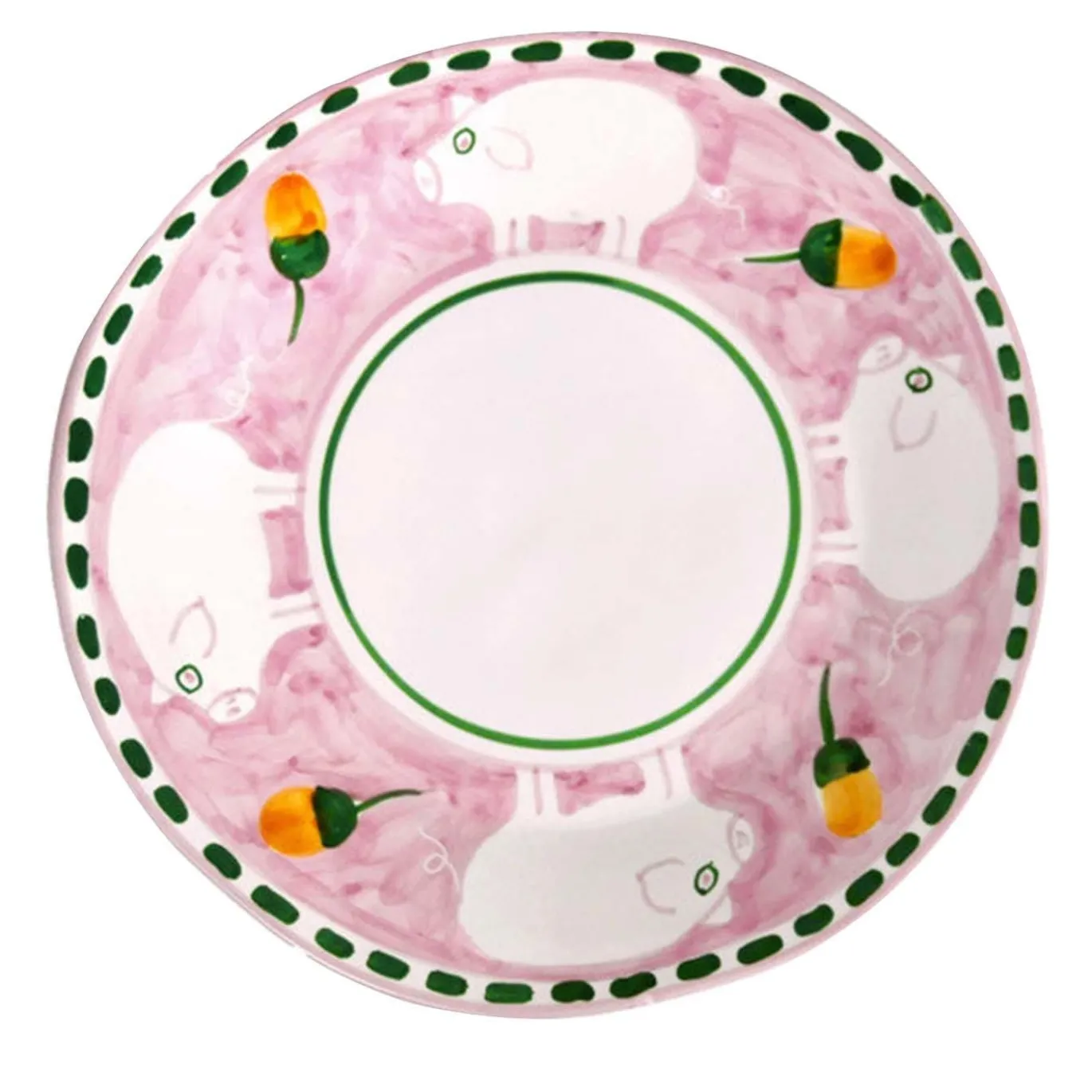 Cortile Set di 6 piatti da portata rotondi rosa 38 cm