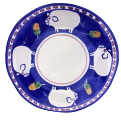 Cortile Set di 6 piatti da portata rotondi blu 38 cm
