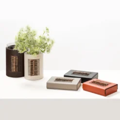 Crosera Scatola da gioco Domino in pelle beige