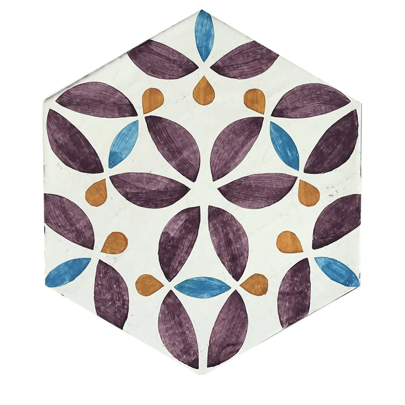 Daamè Set di 28 piastrelle esagonali viola