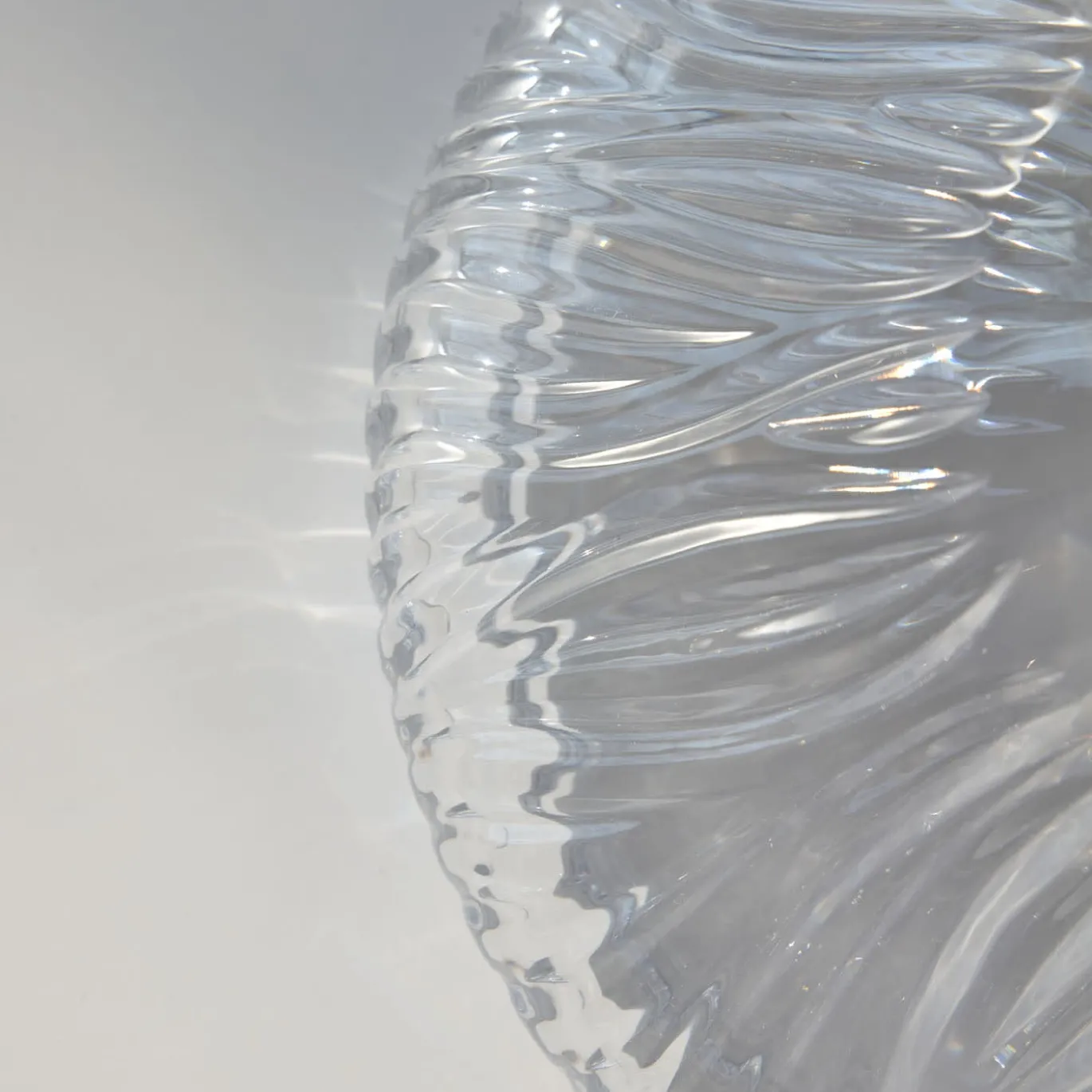 Decanter in cristallo trasparente inciso a mano Maestrale