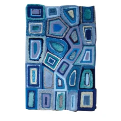 Decostruzione in arazzo blu