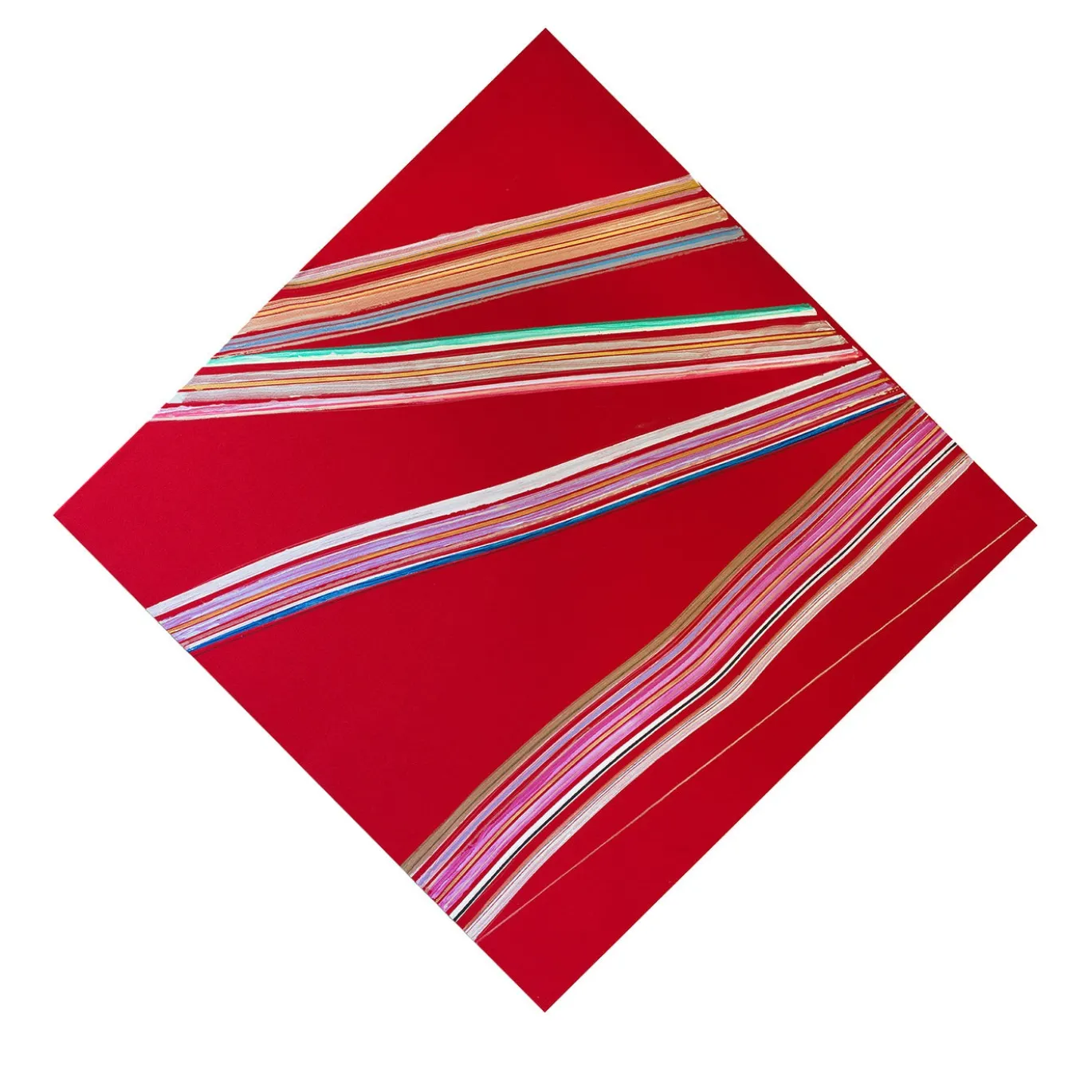 Dipinto Astratto Rombo Rosso Lumen