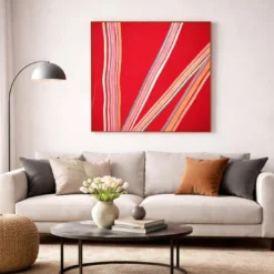 Dipinto Astratto Rombo Rosso Lumen
