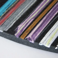 Dipinto astratto rotondo Planet Black