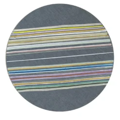 Dipinto astratto rotondo Planet Gray
