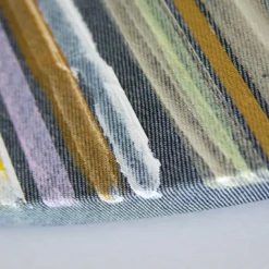 Dipinto astratto rotondo Planet Gray