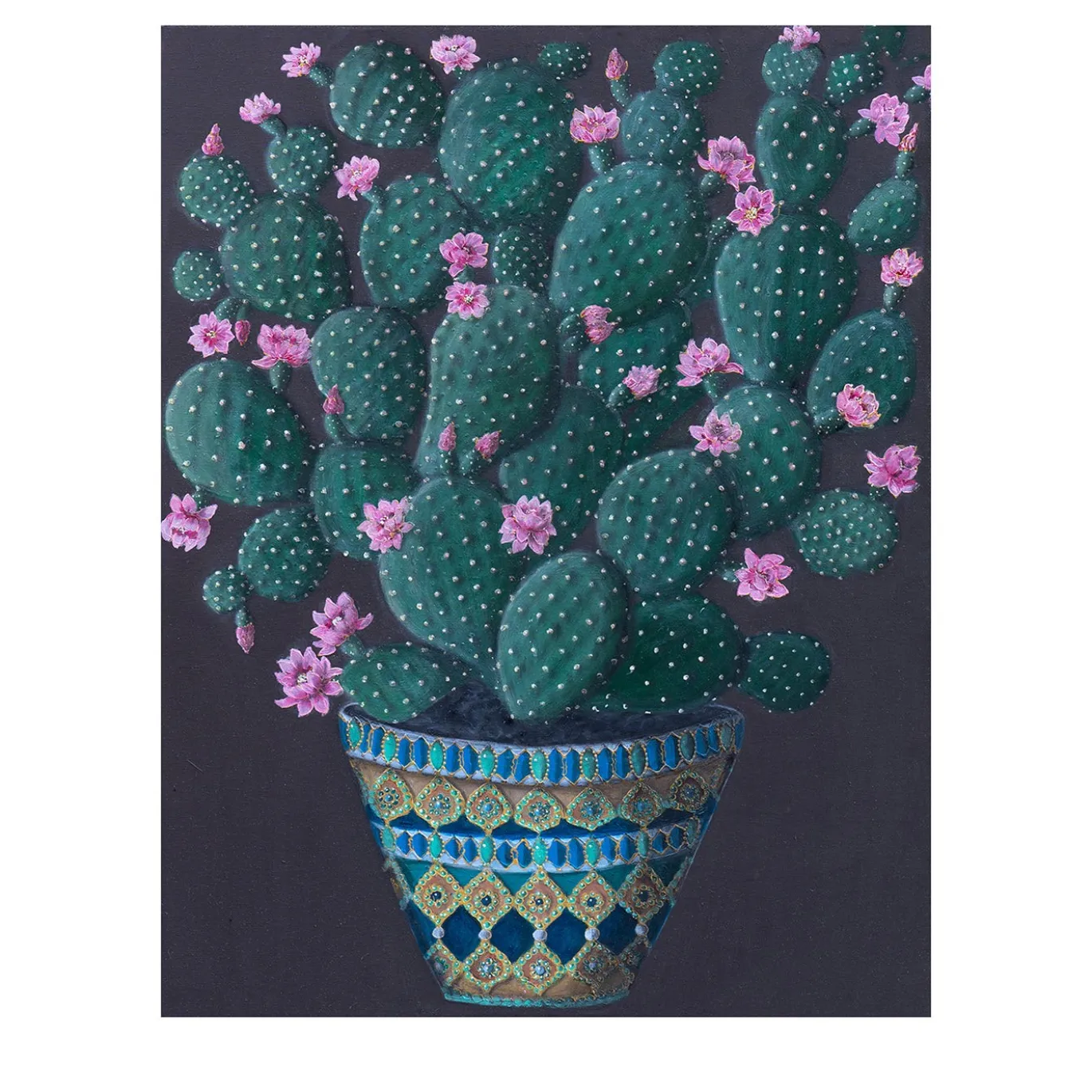 Dipinto Cactus Fiorito