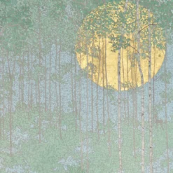 Dipinto Figurativo Music of the Leaves ad Olio e Oro 24 carati su lino belga