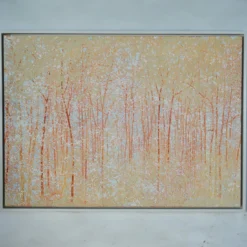 Dipinto figurativo Particles of Joy ad olio su lino belga