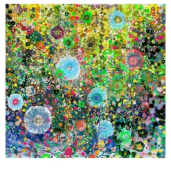 Dipinto Flowers Green