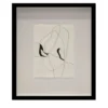 Disegno in Bianco e Nero su Carta in Cotone Fatta a Mano