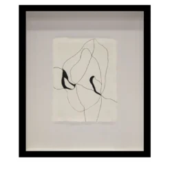 Disegno in Bianco e Nero su Carta in Cotone Fatta a Mano