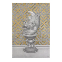 Disegno Rinoceronte su piedistallo