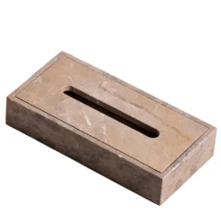 Dispenser per fazzoletti in marmo marrone Stay