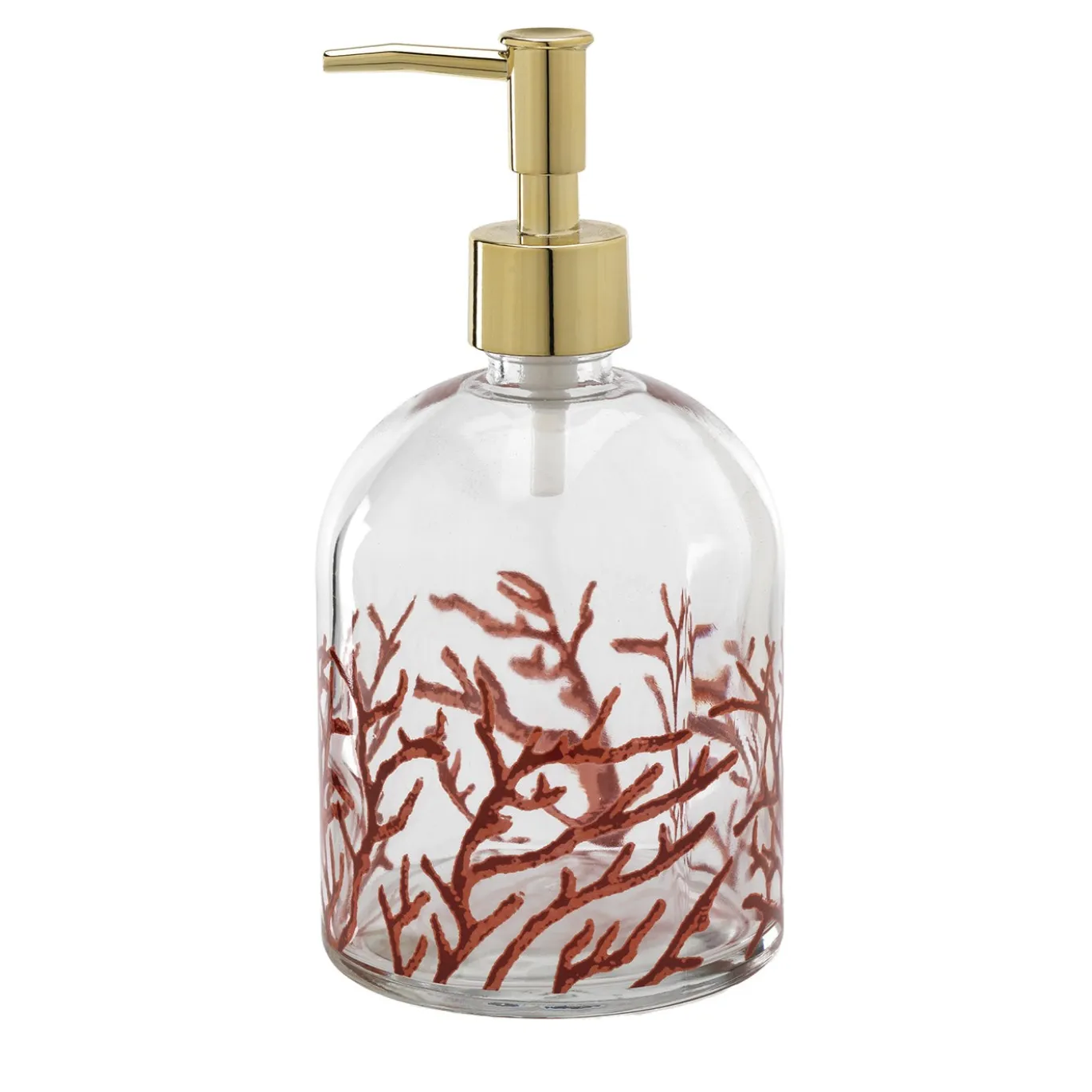 Dispenser per sapone Fragranze in vetro con motivo Corallo Rosso