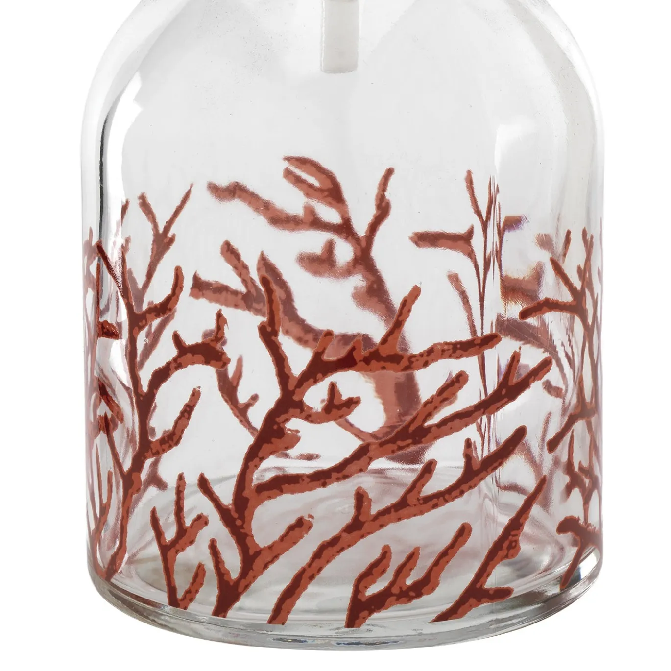 Dispenser per sapone Fragranze in vetro con motivo Corallo Rosso