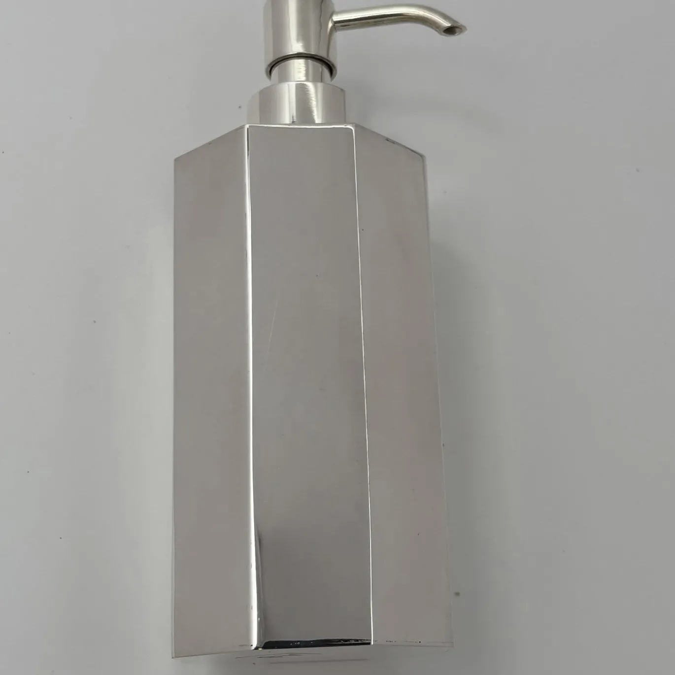 Dispenser per Sapone in Ottone Argentato Del Monte