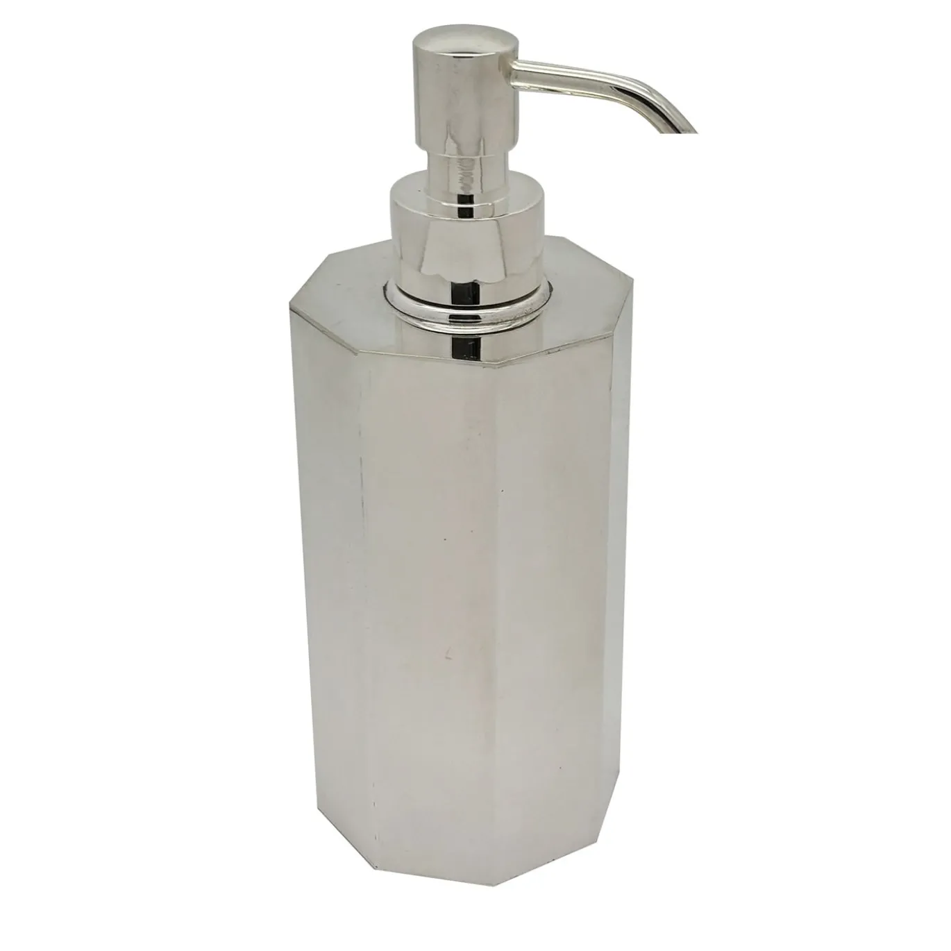 Dispenser per Sapone in Ottone Argentato Del Monte