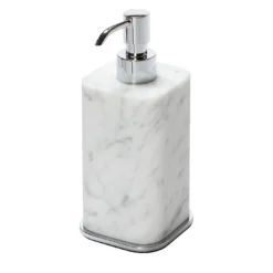 Dispenser per Sapone Polo in Marmo Arabescato Bianco