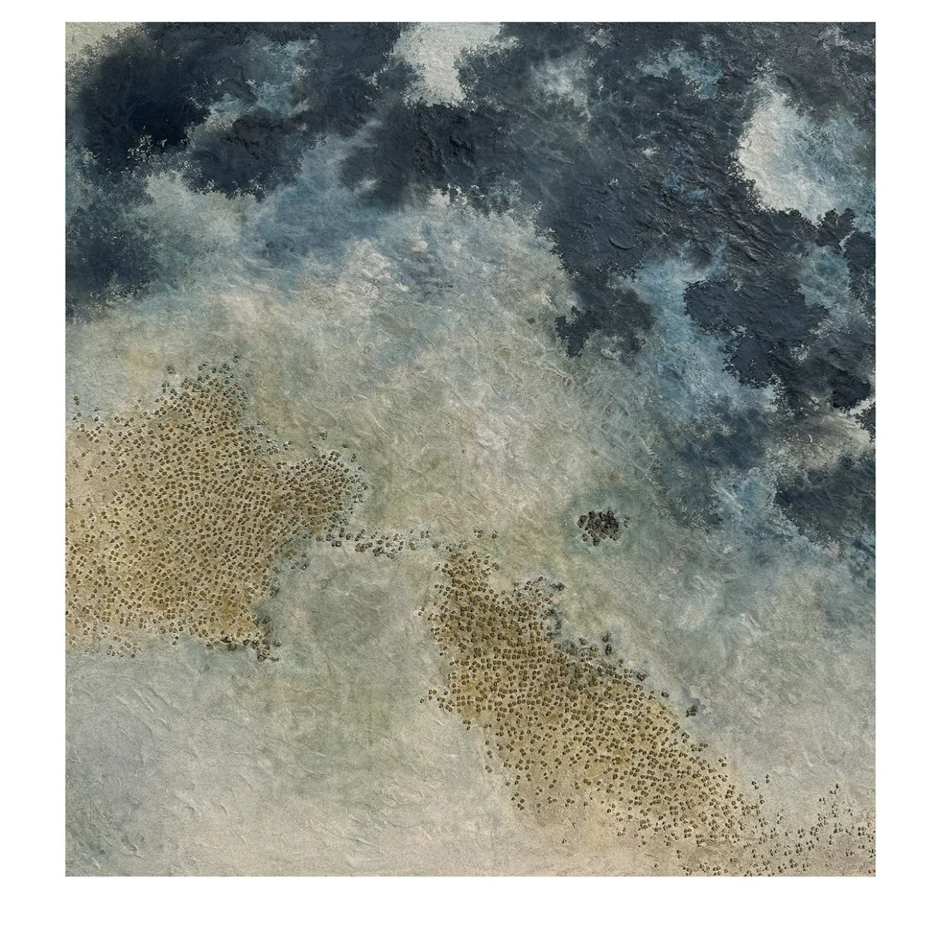 Echi di Luce Mediterranea Opera Astratta in Resina