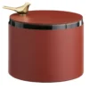 Elegante scatola in pelle bordeaux