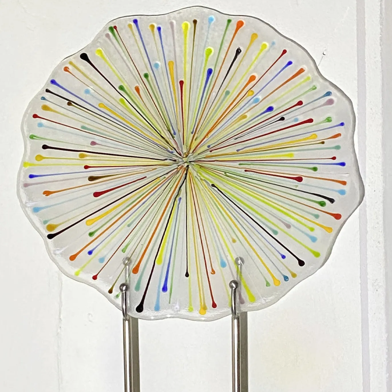 Esplosione di colori scultura in vetro colorato