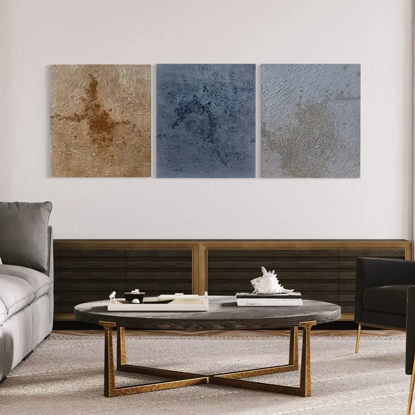 Evoluzione OGW Triadico Opere d'Arte Astratte in Resina