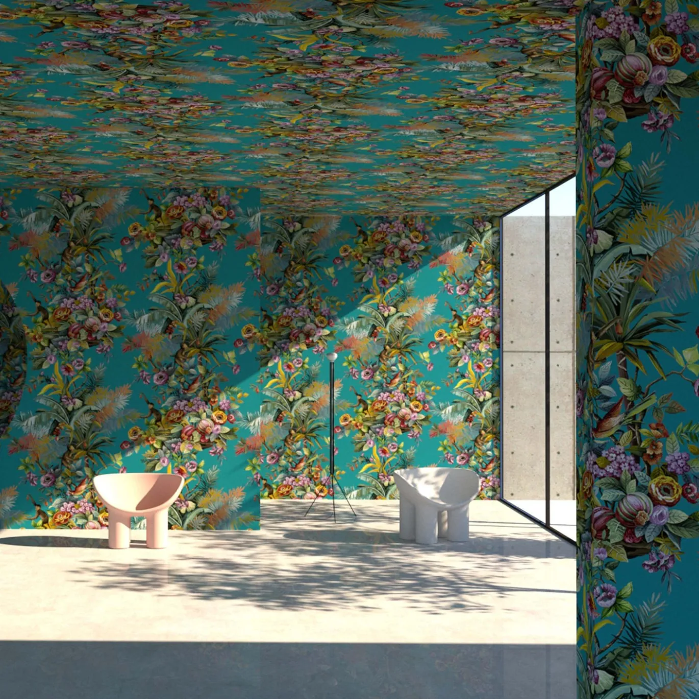 Exotic Jungle Turquoise Les Jardins Imaginaires