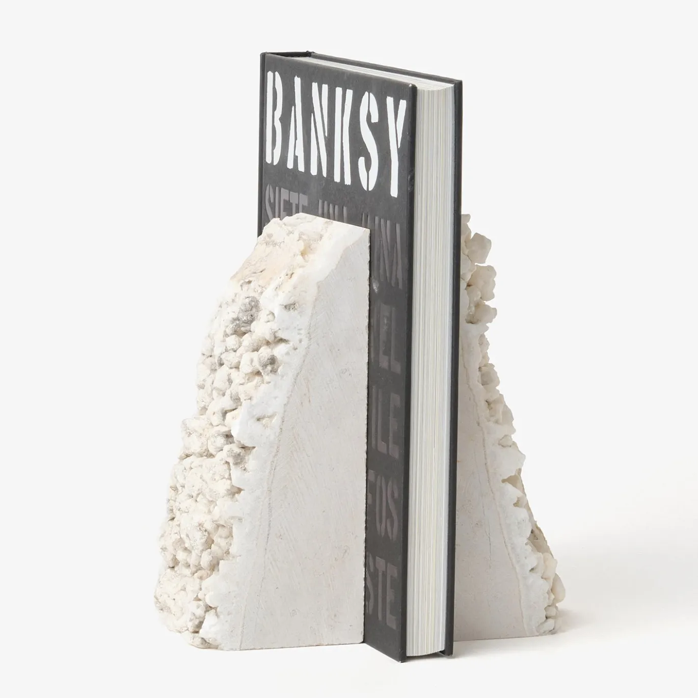 Ferma libri in marmo cristallizzato
