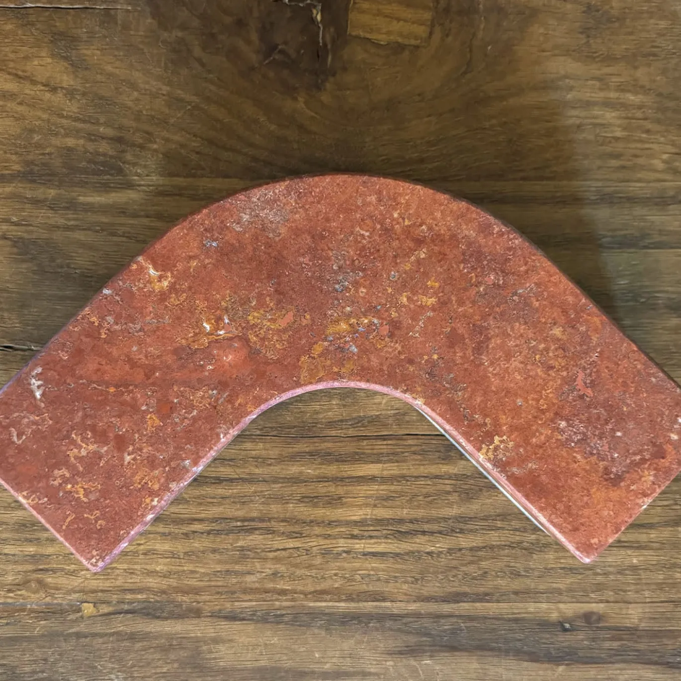 Fermalibri Virgola in Travertino Romano e Persiano