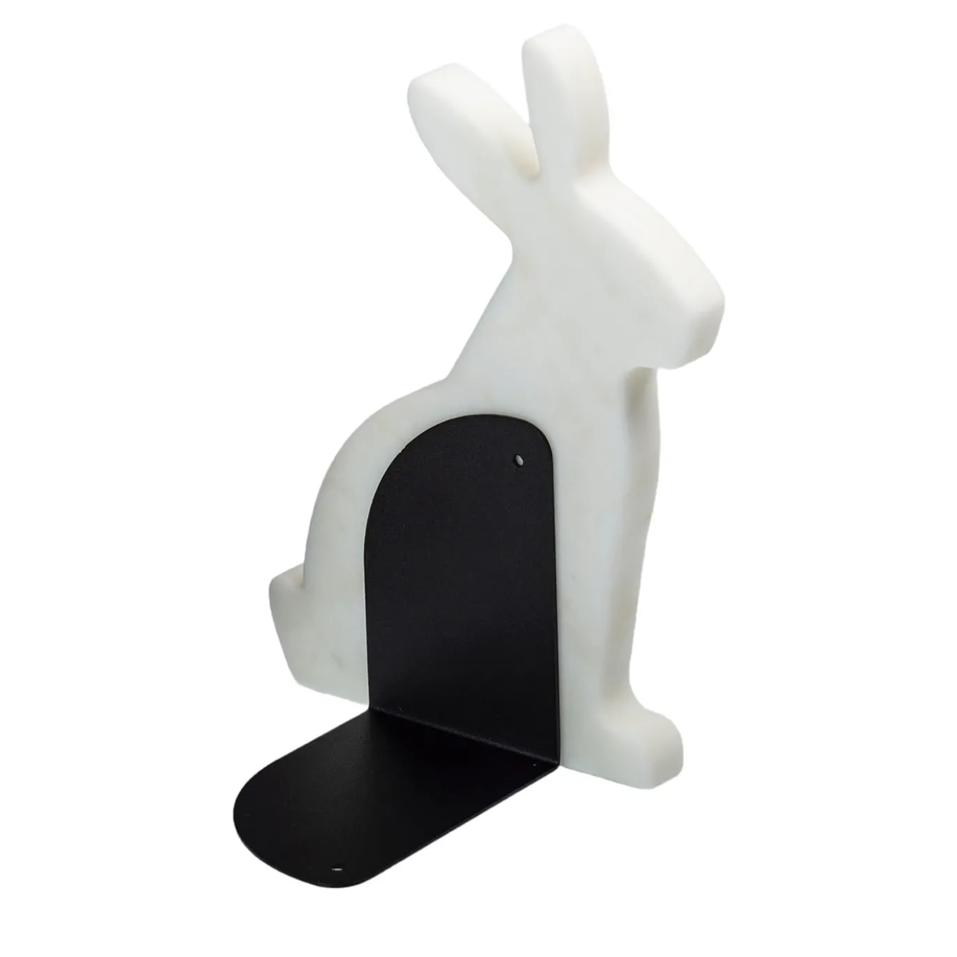 Fermalibro destro Bunny White Carrara di Alessandra Grasso