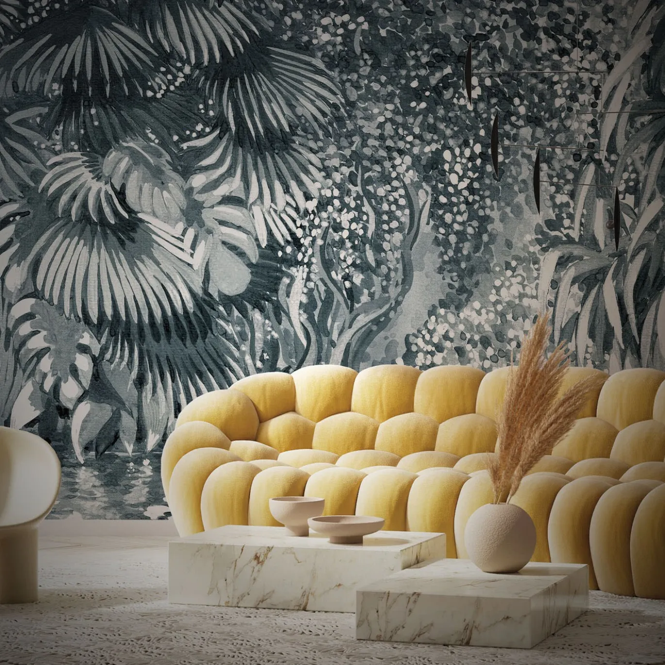 Flow Garden Gray Timeless 23 Carta da parati
