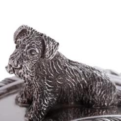 Fox Terrier - Portatovaglioli in argento sterling