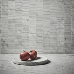Fruttiera Ellipse in marmo di Carrara