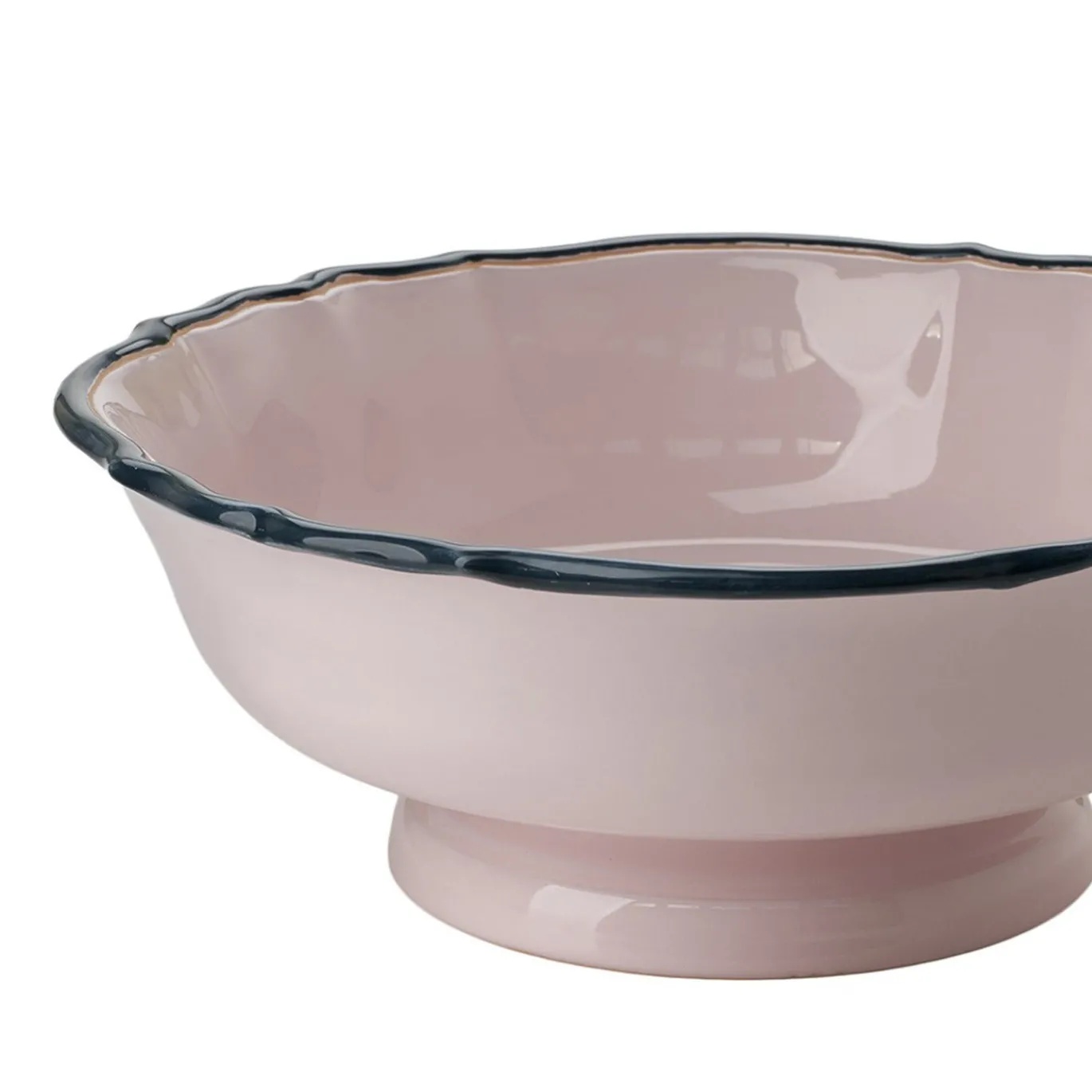 Fruttiera Monogram Rosa Poudrè in Ceramica