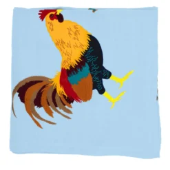 Gallo Tovaglia azzurra rettangolare multicolore