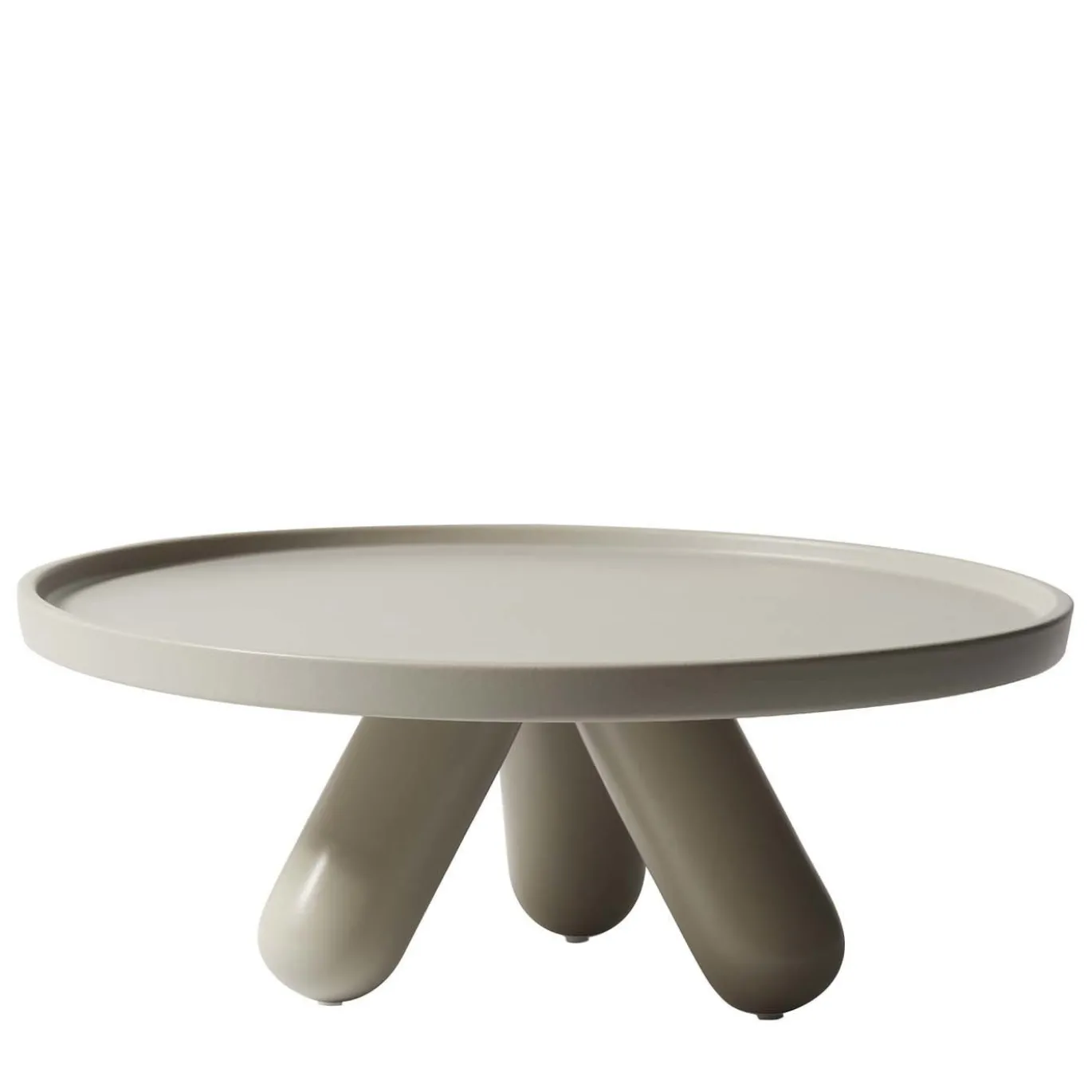 Gambone, grande supporto in ceramica grigia di Aldo Cibic