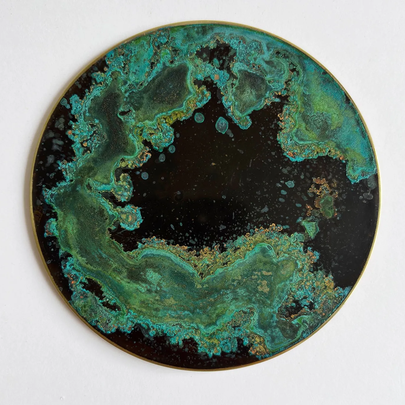 Geografie Emozionali Set di 6 sottobicchieri con contenitore in ottone brunito #7