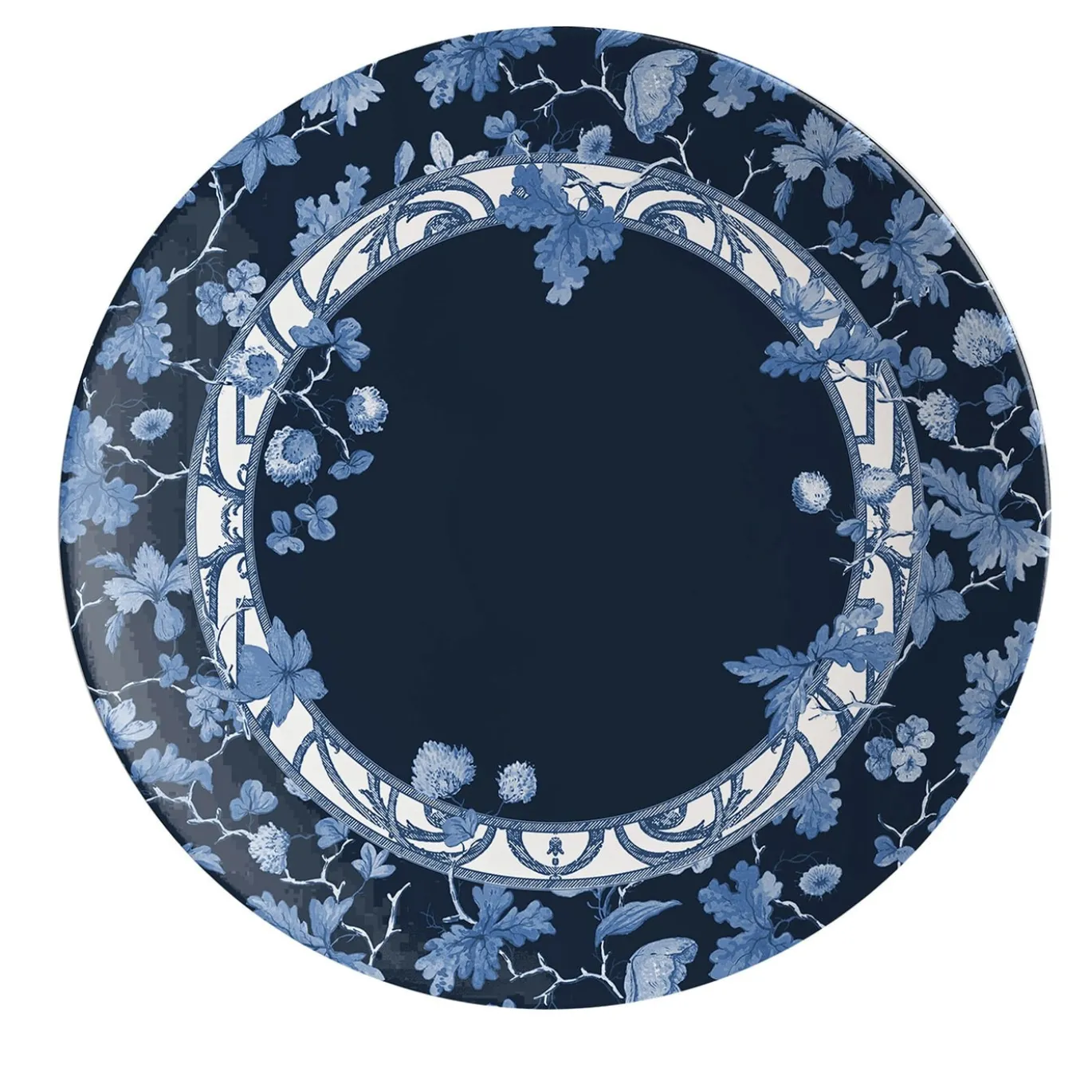Giardino dell'Eden Set di 2 piatti da dessert in porcellana con decorazione blu #1