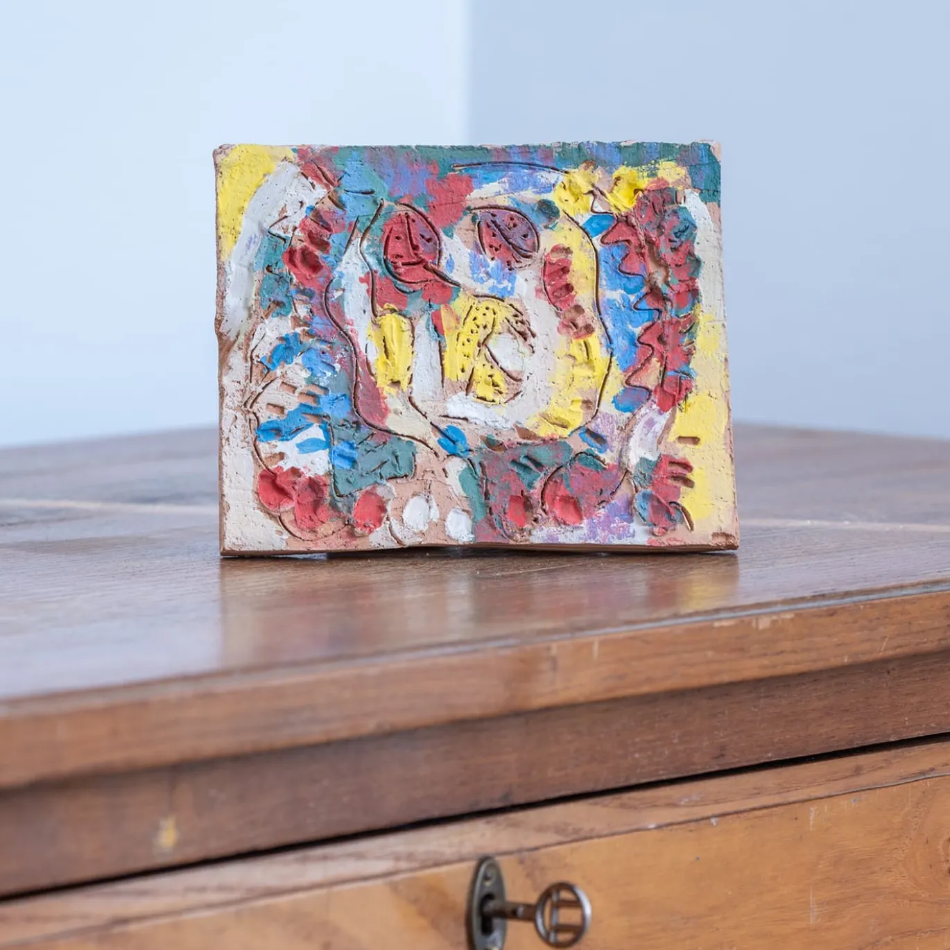 Giochi Naturali Scultura Decorativa in Ceramica Dipinta