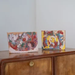 Giochi Naturali Scultura Decorativa in Ceramica Dipinta