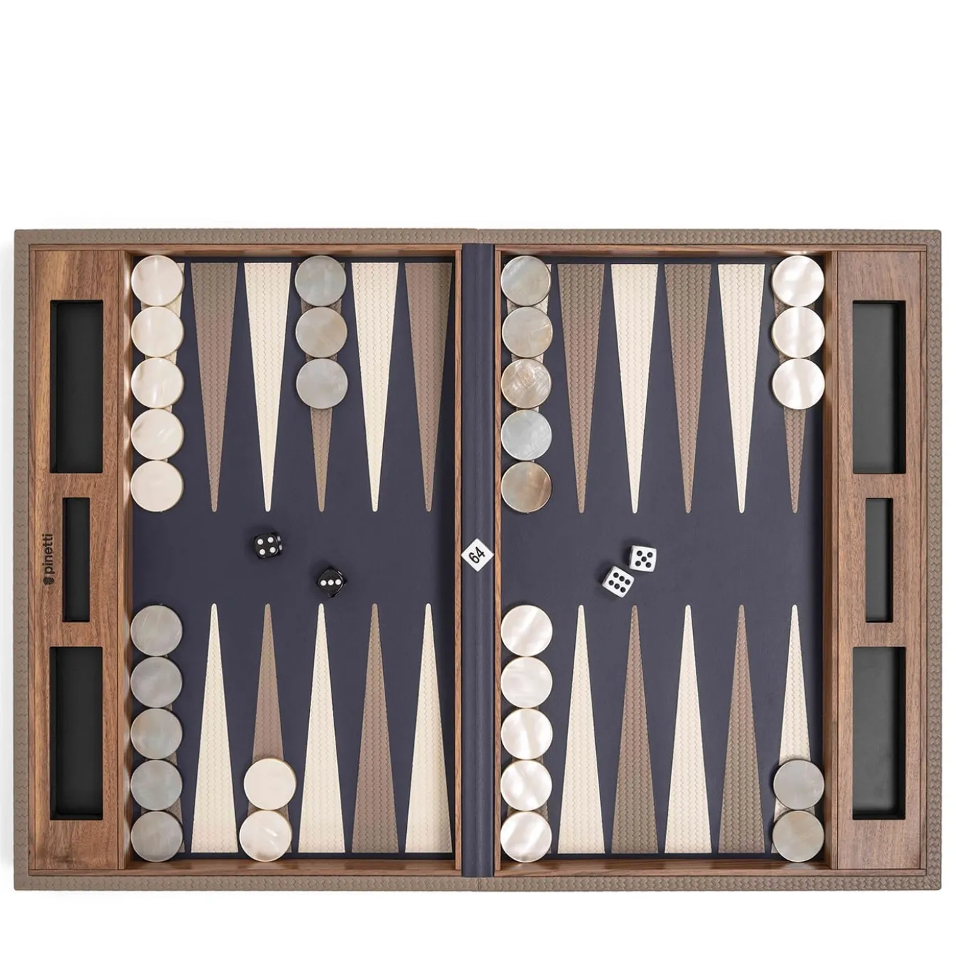 Gioco da tavolo Backgammon blu navy e grigio tortora