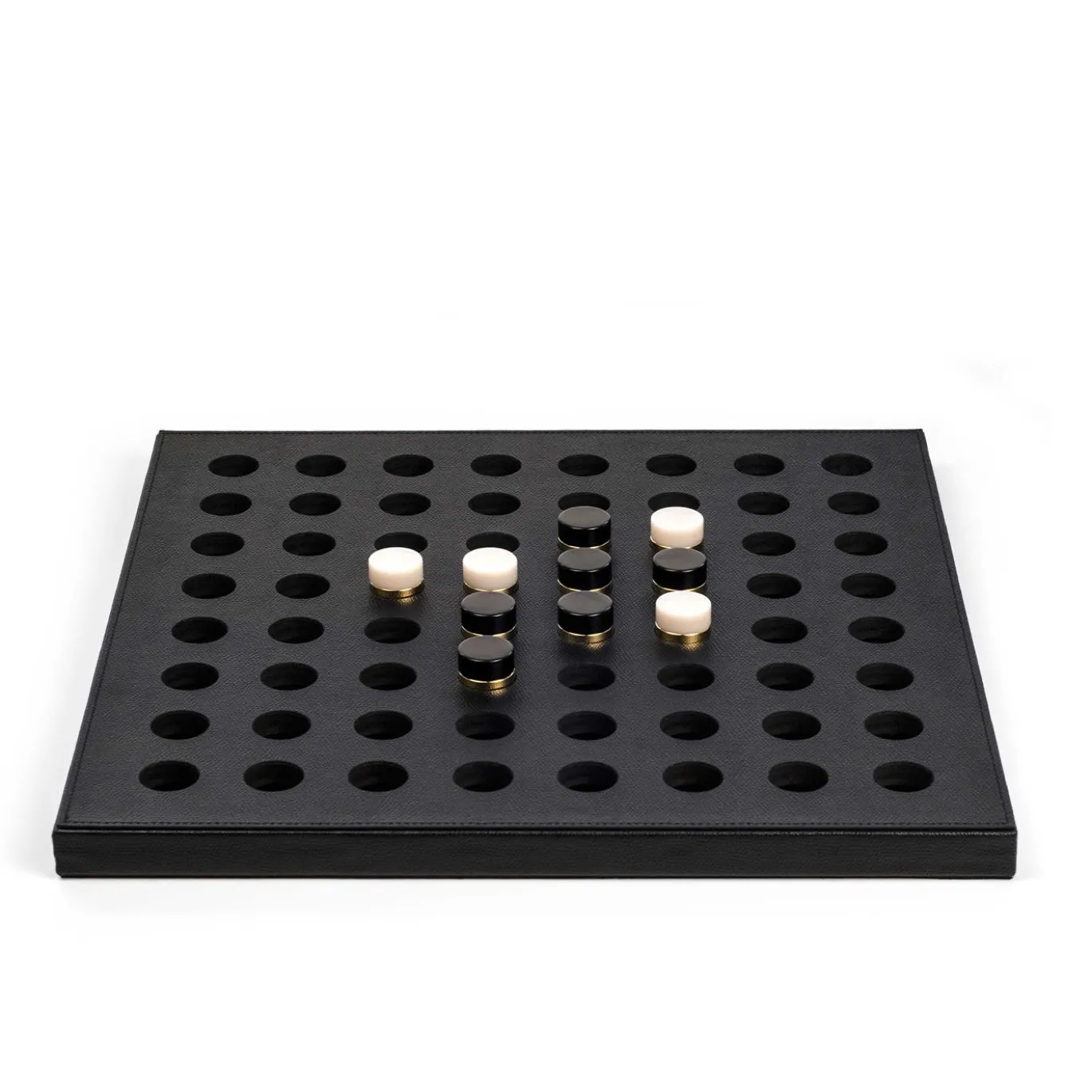 Gioco da tavolo Reversi in pelle nera