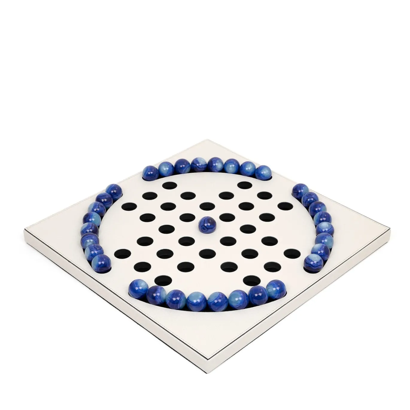 Gioco da tavolo Solitario con pedine blu