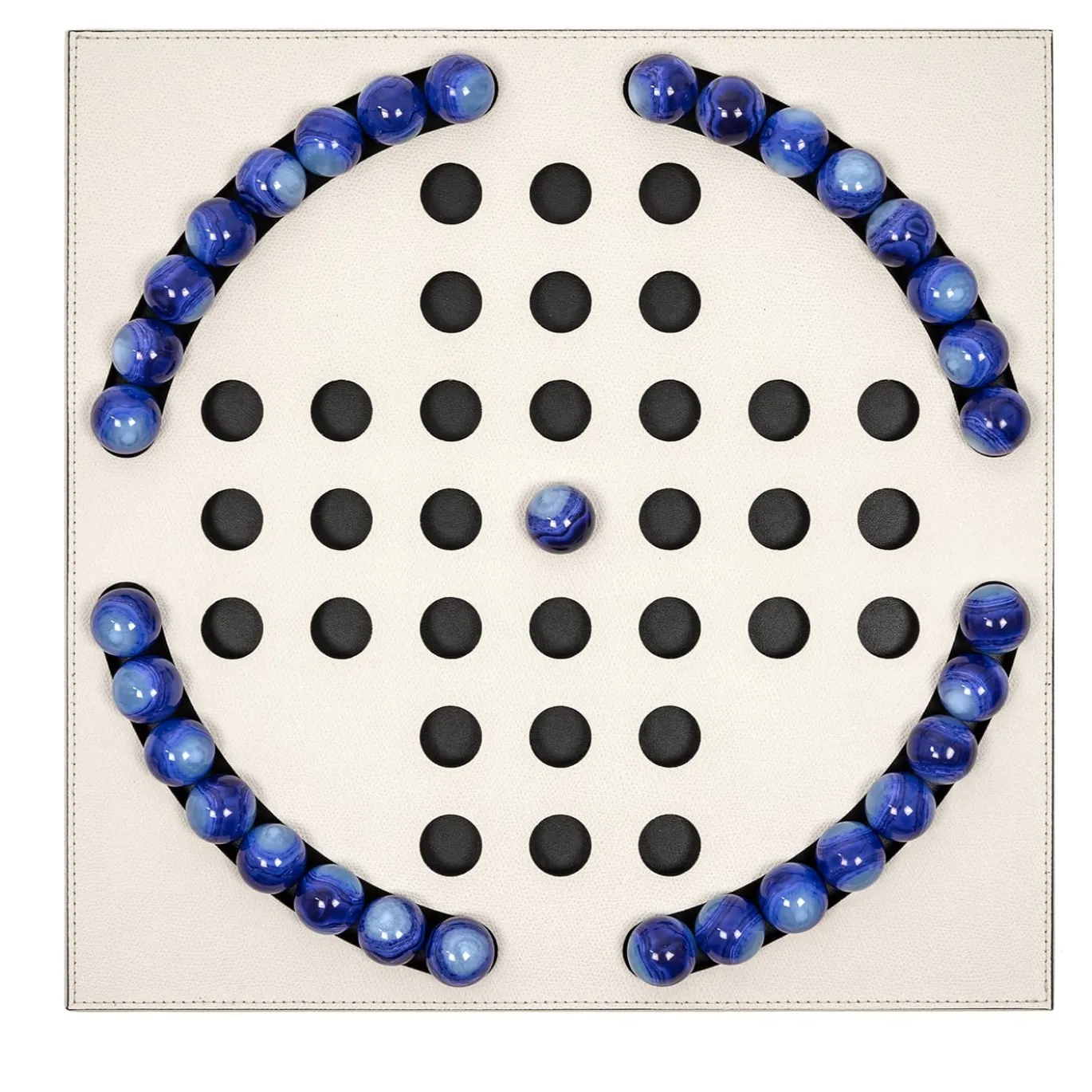 Gioco da tavolo Solitario con pedine blu