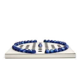 Gioco da tavolo Solitario con pedine blu