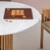 Gioco da Tavolo Tic Tac Toe in Legno con Pedine in Ottone