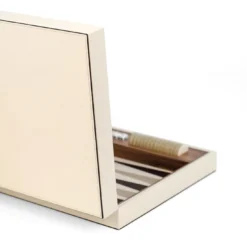 Gioco del Backgammon in Pelle Panna